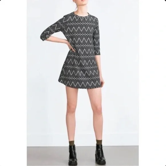 Zara | Dresses | Zara Trafaluc Jacquard Chevron Night Out Swing Dress S | Poshmark Zara | Dresses | Zara Trafaluc Jacquard Chevron Night Out Swing Dress S | Poshmark